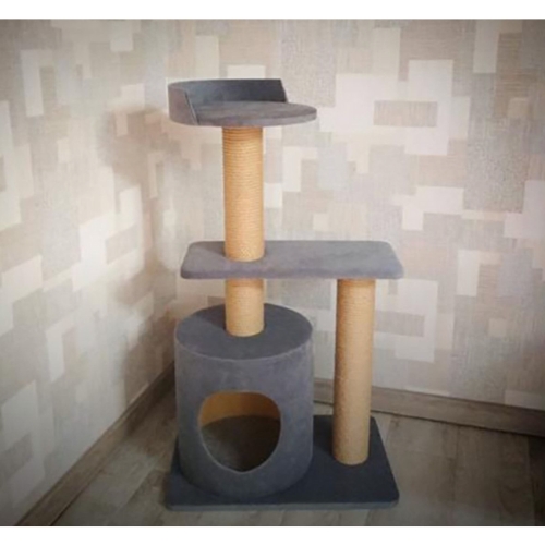 Nursoft Yuvarlak Yuvalı Tırmalamalı Kedi Evi NR-0088